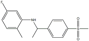 5-fluoro-N-[1-(4-methanesulfonylphenyl)ethyl]-2-methylaniline 化学構造式