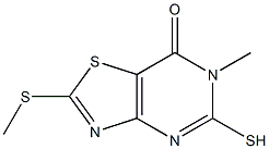 5-mercapto-6-methyl-2-(methylthio)[1,3]thiazolo[4,5-d]pyrimidin-7(6H)-one Structure