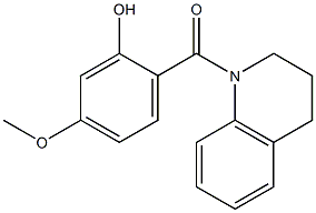 5-methoxy-2-(1,2,3,4-tetrahydroquinolin-1-ylcarbonyl)phenol,,结构式