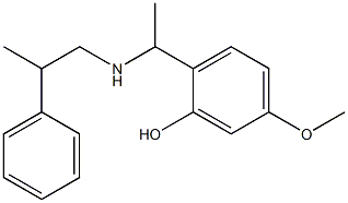 5-methoxy-2-{1-[(2-phenylpropyl)amino]ethyl}phenol,,结构式