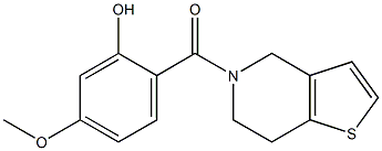 5-methoxy-2-{4H,5H,6H,7H-thieno[3,2-c]pyridin-5-ylcarbonyl}phenol 结构式