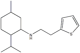5-methyl-2-(propan-2-yl)-N-[2-(thiophen-2-yl)ethyl]cyclohexan-1-amine Struktur
