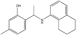 5-methyl-2-[1-(5,6,7,8-tetrahydronaphthalen-1-ylamino)ethyl]phenol Struktur