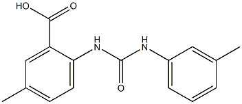 5-methyl-2-{[(3-methylphenyl)carbamoyl]amino}benzoic acid,,结构式