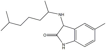 5-methyl-3-[(6-methylheptan-2-yl)amino]-2,3-dihydro-1H-indol-2-one,,结构式