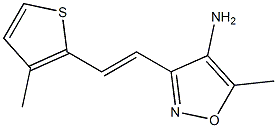 5-methyl-3-[(E)-2-(3-methylthien-2-yl)vinyl]isoxazol-4-amine Struktur