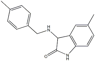 5-methyl-3-{[(4-methylphenyl)methyl]amino}-2,3-dihydro-1H-indol-2-one Structure