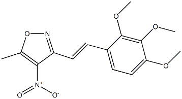 5-methyl-4-nitro-3-[(E)-2-(2,3,4-trimethoxyphenyl)vinyl]isoxazole Struktur
