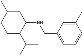 5-methyl-N-[(3-methylphenyl)methyl]-2-(propan-2-yl)cyclohexan-1-amine Struktur