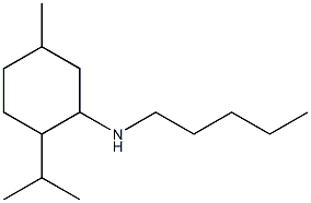 5-methyl-N-pentyl-2-(propan-2-yl)cyclohexan-1-amine Struktur
