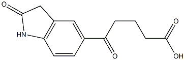 5-oxo-5-(2-oxo-2,3-dihydro-1H-indol-5-yl)pentanoic acid 结构式