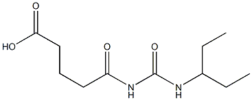 5-oxo-5-[(pentan-3-ylcarbamoyl)amino]pentanoic acid 结构式