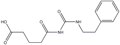 5-oxo-5-{[(2-phenylethyl)carbamoyl]amino}pentanoic acid,,结构式