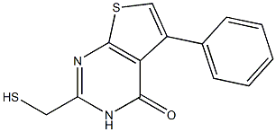 5-phenyl-2-(sulfanylmethyl)-3H,4H-thieno[2,3-d]pyrimidin-4-one,,结构式