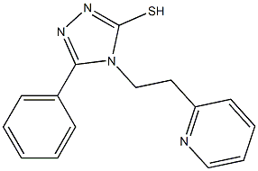 5-phenyl-4-[2-(pyridin-2-yl)ethyl]-4H-1,2,4-triazole-3-thiol 结构式