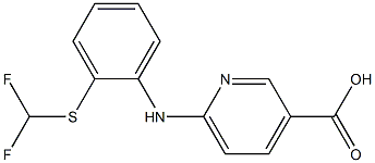 6-({2-[(difluoromethyl)sulfanyl]phenyl}amino)pyridine-3-carboxylic acid 结构式