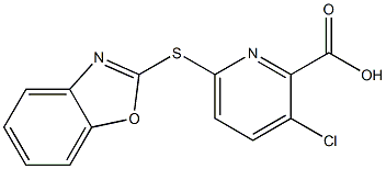 6-(1,3-benzoxazol-2-ylsulfanyl)-3-chloropyridine-2-carboxylic acid Structure