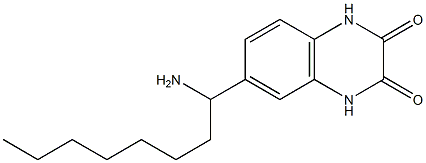 6-(1-aminooctyl)-1,2,3,4-tetrahydroquinoxaline-2,3-dione Structure