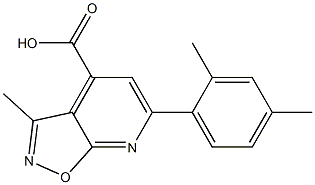 6-(2,4-dimethylphenyl)-3-methylisoxazolo[5,4-b]pyridine-4-carboxylic acid Structure