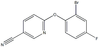 6-(2-bromo-4-fluorophenoxy)nicotinonitrile 化学構造式
