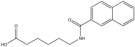 6-(2-naphthoylamino)hexanoic acid 化学構造式