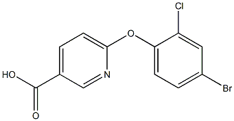 6-(4-bromo-2-chlorophenoxy)pyridine-3-carboxylic acid Structure