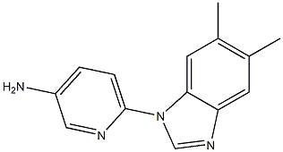 6-(5,6-dimethyl-1H-1,3-benzodiazol-1-yl)pyridin-3-amine 结构式