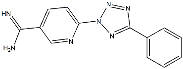 6-(5-phenyl-2H-1,2,3,4-tetrazol-2-yl)pyridine-3-carboximidamide 结构式