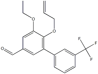 6-(allyloxy)-5-ethoxy-3'-(trifluoromethyl)-1,1'-biphenyl-3-carbaldehyde,,结构式