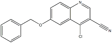 6-(benzyloxy)-4-chloroquinoline-3-carbonitrile 化学構造式