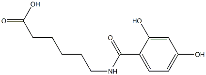 6-[(2,4-dihydroxybenzoyl)amino]hexanoic acid,,结构式