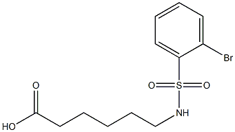 6-[(2-bromobenzene)sulfonamido]hexanoic acid Struktur