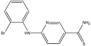 6-[(2-bromophenyl)amino]pyridine-3-carbothioamide Structure