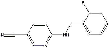 6-[(2-fluorobenzyl)amino]nicotinonitrile 化学構造式