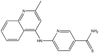 6-[(2-methylquinolin-4-yl)amino]pyridine-3-carbothioamide Struktur