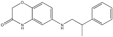 6-[(2-phenylpropyl)amino]-3,4-dihydro-2H-1,4-benzoxazin-3-one 化学構造式