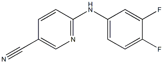 6-[(3,4-difluorophenyl)amino]nicotinonitrile,,结构式