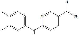 6-[(3,4-dimethylphenyl)amino]pyridine-3-carboxylic acid,,结构式