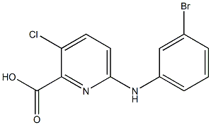6-[(3-bromophenyl)amino]-3-chloropyridine-2-carboxylic acid,,结构式