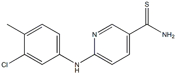 6-[(3-chloro-4-methylphenyl)amino]pyridine-3-carbothioamide