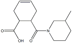 6-[(3-methylpiperidin-1-yl)carbonyl]cyclohex-3-ene-1-carboxylic acid,,结构式
