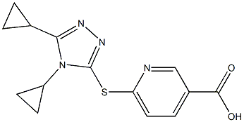  6-[(4,5-dicyclopropyl-4H-1,2,4-triazol-3-yl)sulfanyl]pyridine-3-carboxylic acid