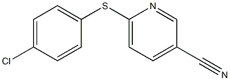 6-[(4-chlorophenyl)sulfanyl]pyridine-3-carbonitrile,,结构式