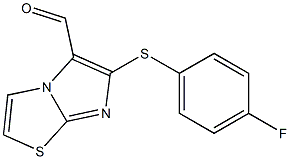 6-[(4-fluorophenyl)thio]imidazo[2,1-b][1,3]thiazole-5-carbaldehyde 结构式