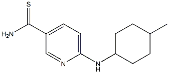 6-[(4-methylcyclohexyl)amino]pyridine-3-carbothioamide,,结构式