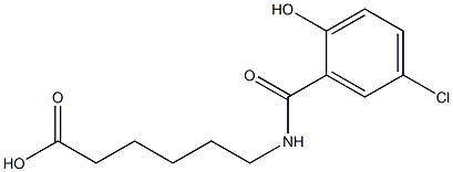 6-[(5-chloro-2-hydroxybenzoyl)amino]hexanoic acid 结构式