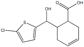 6-[(5-chlorothiophen-2-yl)(hydroxy)methyl]cyclohex-3-ene-1-carboxylic acid Structure