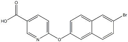 6-[(6-bromonaphthalen-2-yl)oxy]pyridine-3-carboxylic acid 结构式