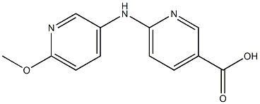 6-[(6-methoxypyridin-3-yl)amino]pyridine-3-carboxylic acid Struktur