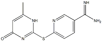 6-[(6-methyl-4-oxo-1,4-dihydropyrimidin-2-yl)sulfanyl]pyridine-3-carboximidamide|